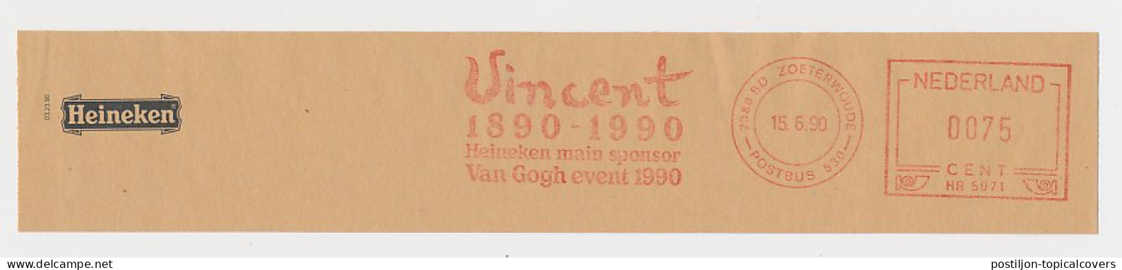 Meter Top Cut Netherlands 1990 - Hasler 5071 Vincent Van Gogh - Van Gogh Event - Heineken Main Sponsor - Sonstige & Ohne Zuordnung