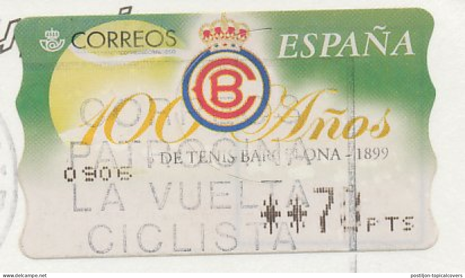 Postcard / ATM Stamp Spain 1999 Tennis Club Barcelona - Other & Unclassified