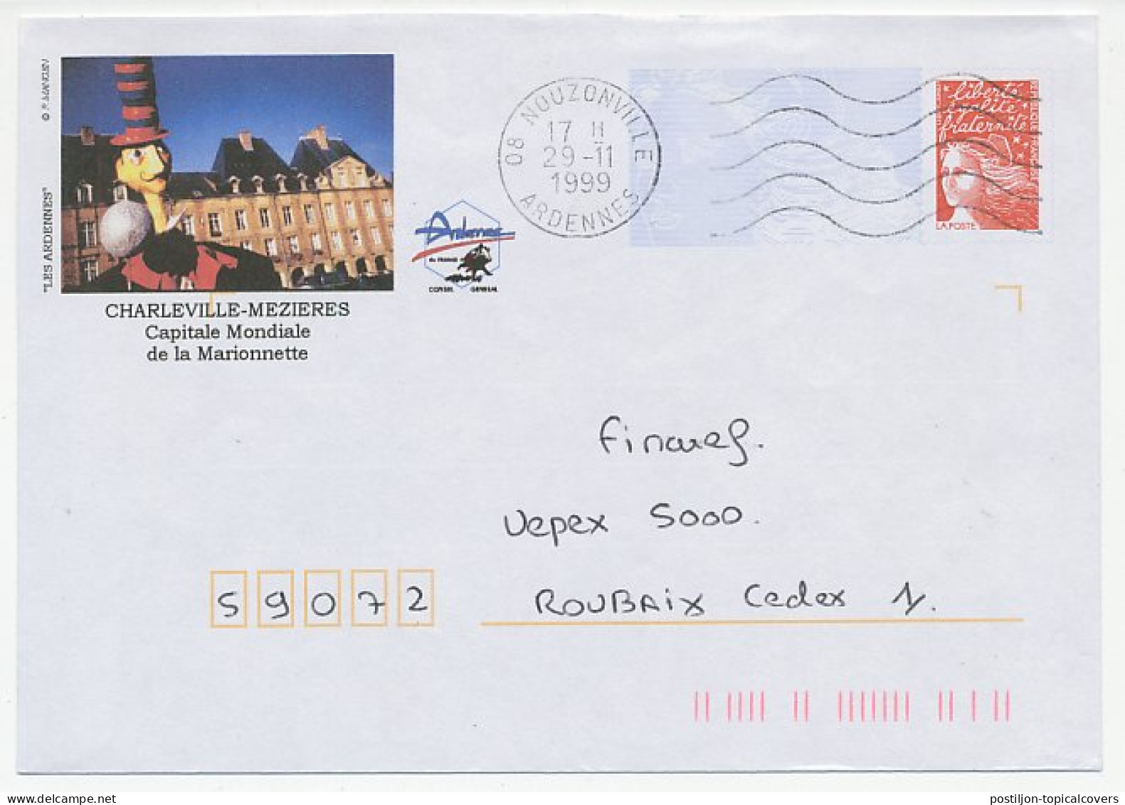 Postal Stationery / PAP France 1999 Marionette - Puppet - Théâtre