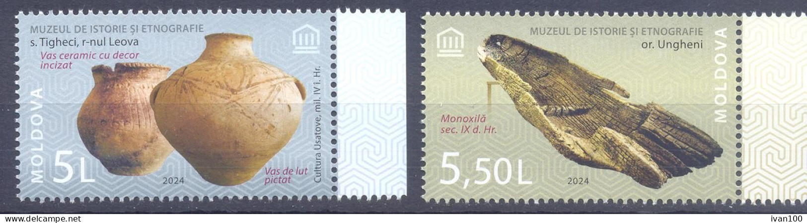 2024. Moldova,  Treasures From The Museums Patrimony, 2v, Mint/** - Moldavië