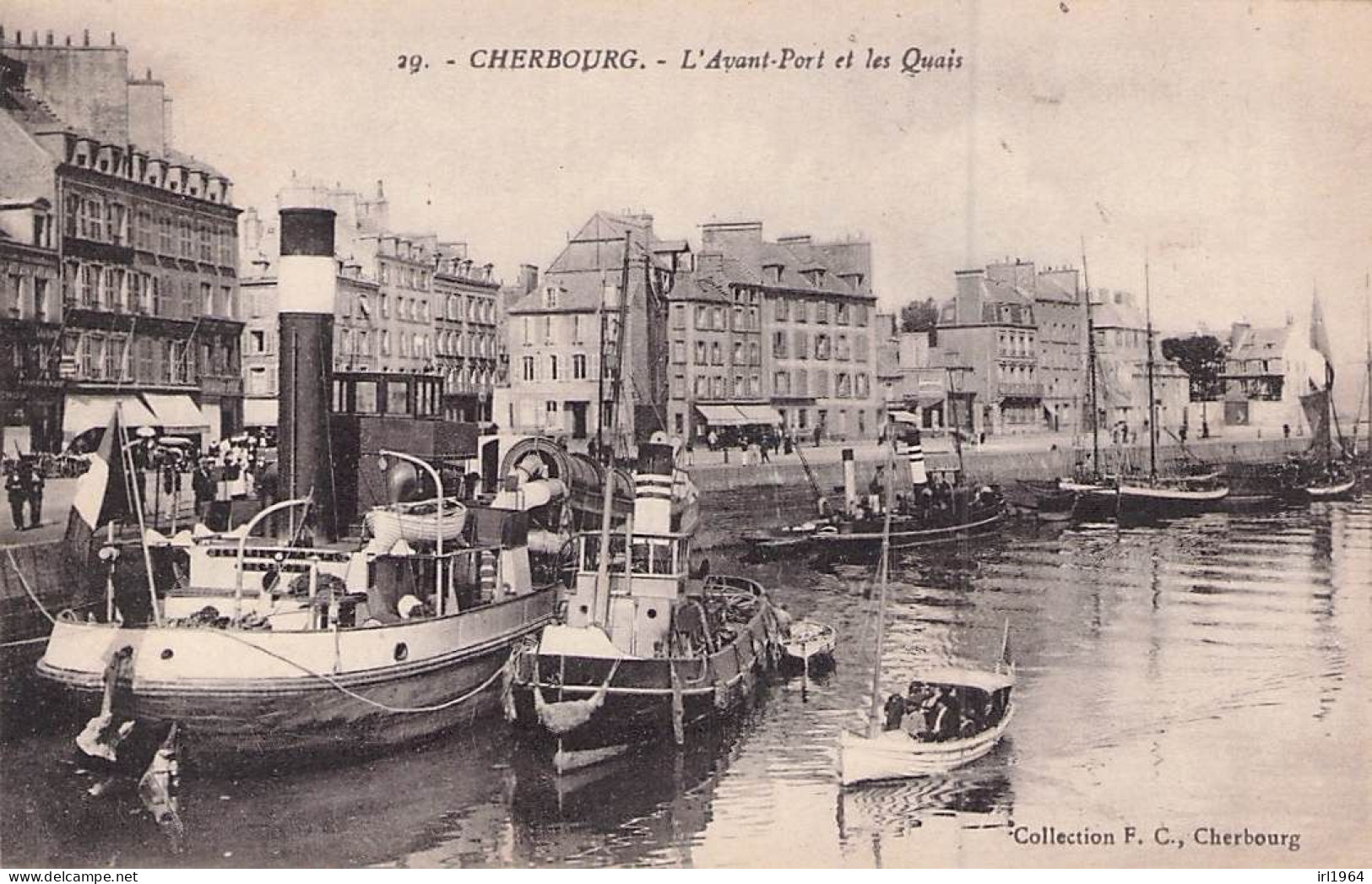 CHERBOURG L'AVANT PORT ET LES QUAIS 1919 - Cherbourg