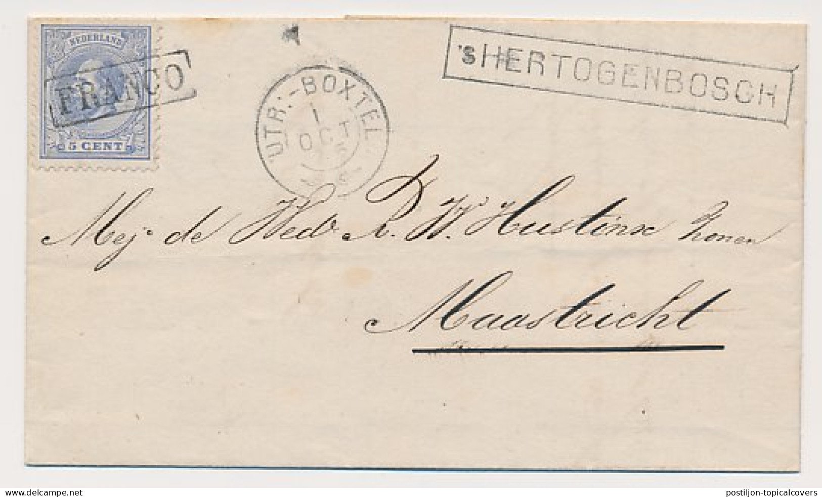 Trein Haltestempel S Hertogenbosch 1875 - Covers & Documents