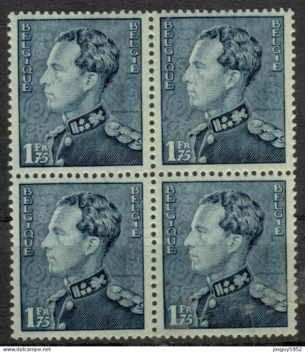 BELGIE 1936 - LEOPOLD III - BLOK 4 X N° 430 - MNH** - 1936-51 Poortman