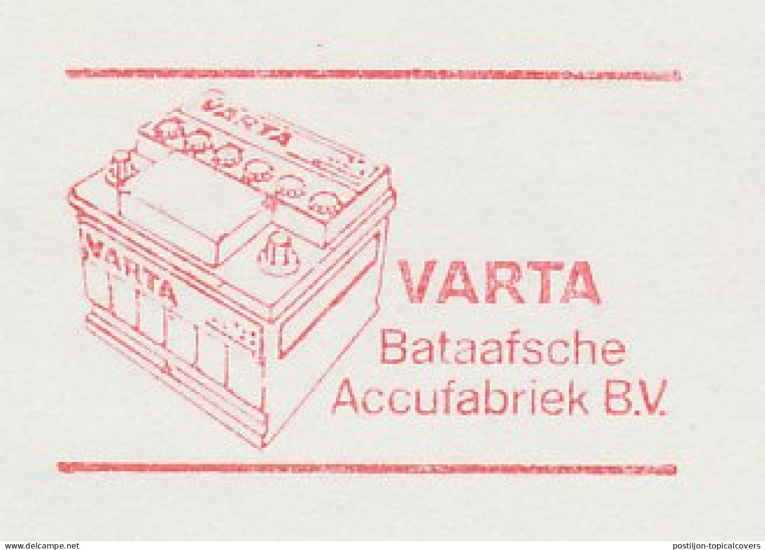 Meter Cut Netherlands 1977 Battery - Varta - Autres & Non Classés