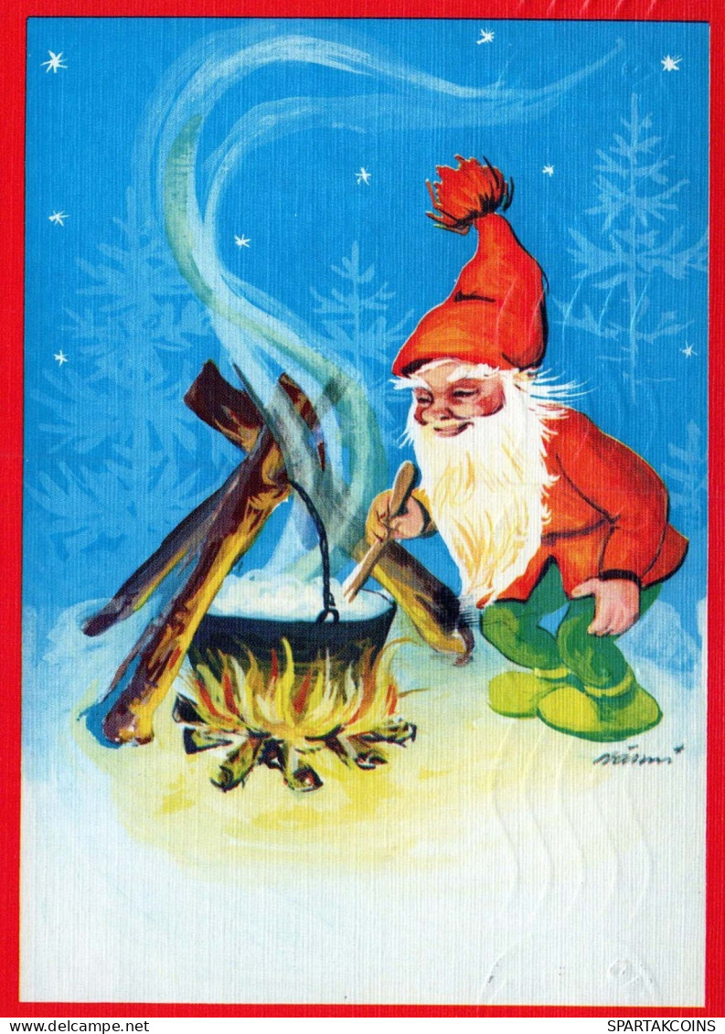 PAPÁ NOEL Feliz Año Navidad Vintage Tarjeta Postal CPSM #PBL452.ES - Santa Claus