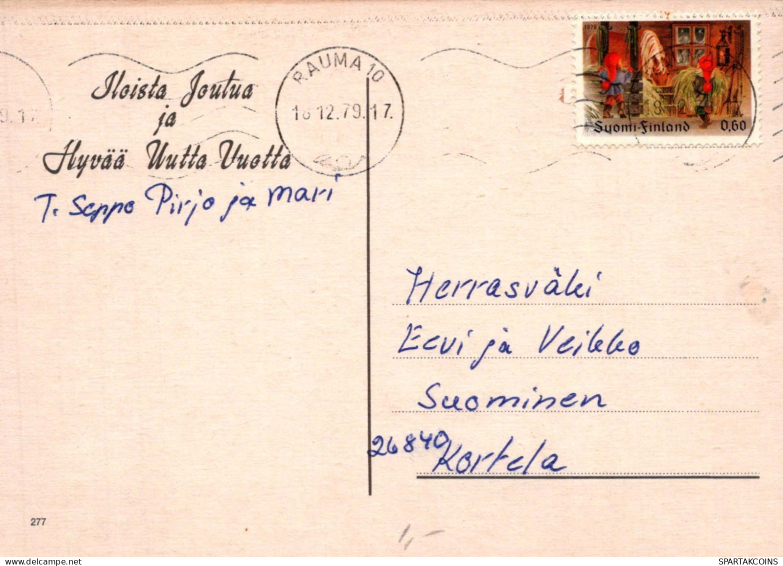 PAPÁ NOEL Feliz Año Navidad Vintage Tarjeta Postal CPSM #PBL133.ES - Santa Claus