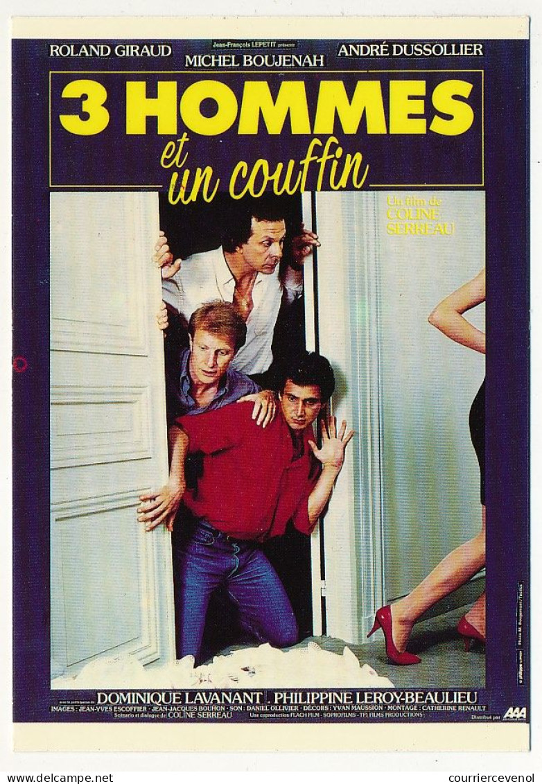 CPM - Roland Giraud, André Dussollier, Michel Boujenah - 3 Hommes Et Un Couffin - Affiches Sur Carte