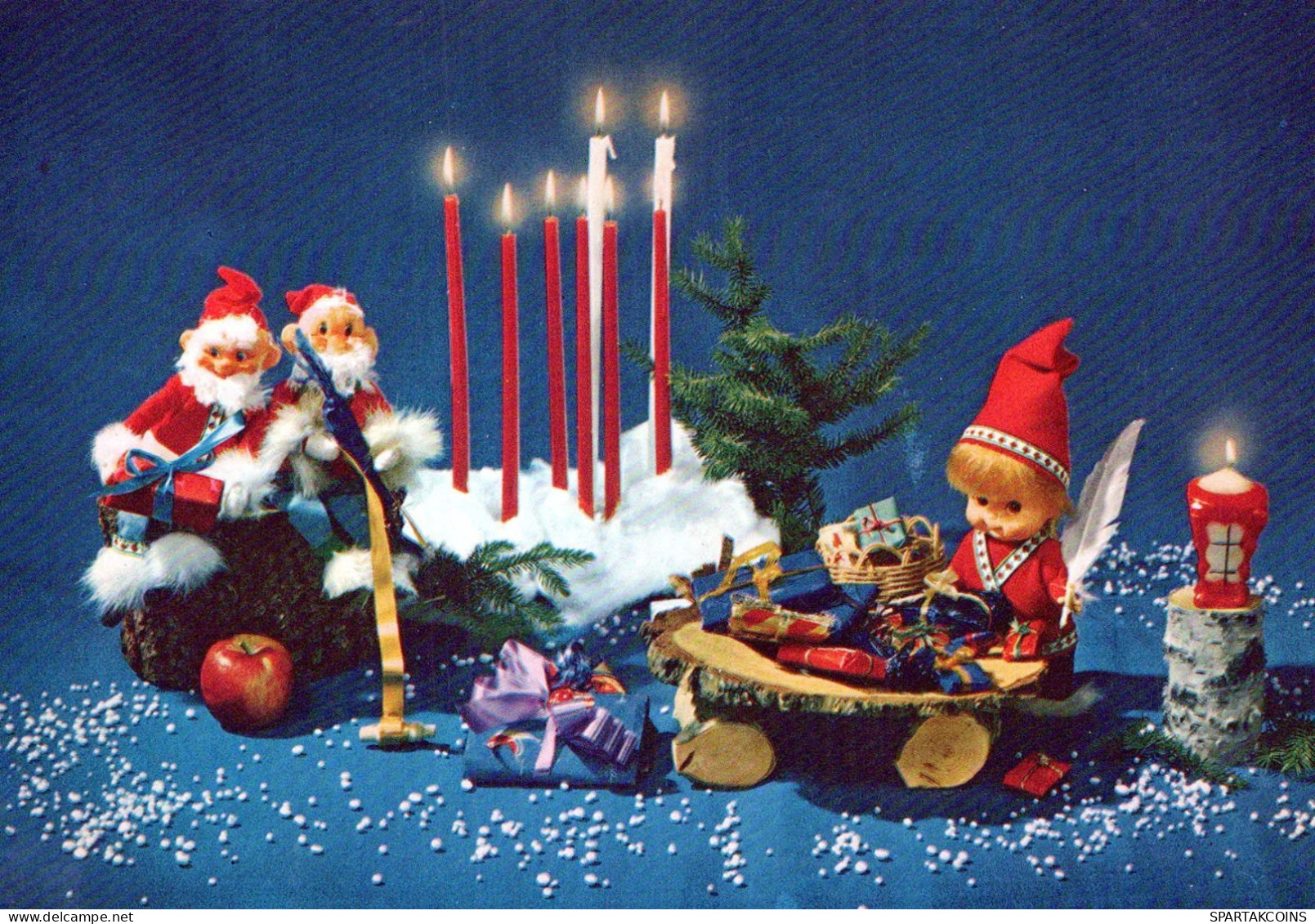 PAPÁ NOEL Feliz Año Navidad Vintage Tarjeta Postal CPSM #PBB008.ES - Santa Claus