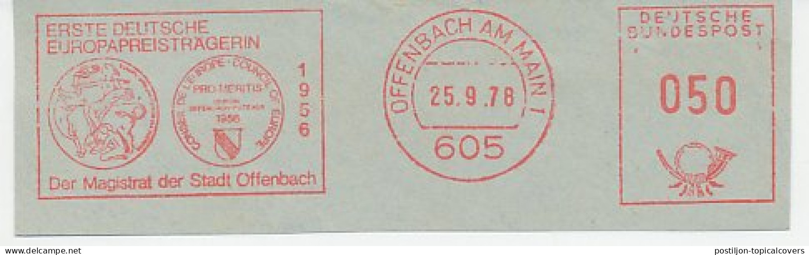 Meter Cut Germany 1978 Europe Award Winner 1956 - EU-Organe