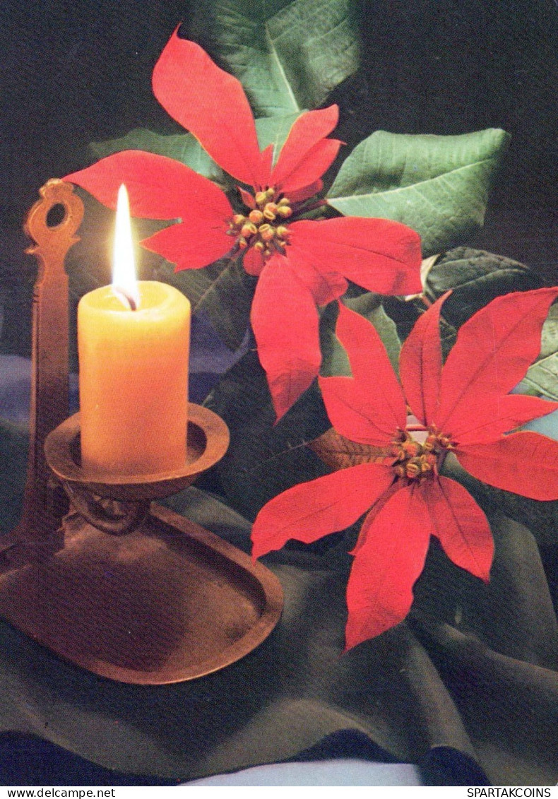 Feliz Año Navidad VELA Vintage Tarjeta Postal CPSM #PBA192.ES - Neujahr