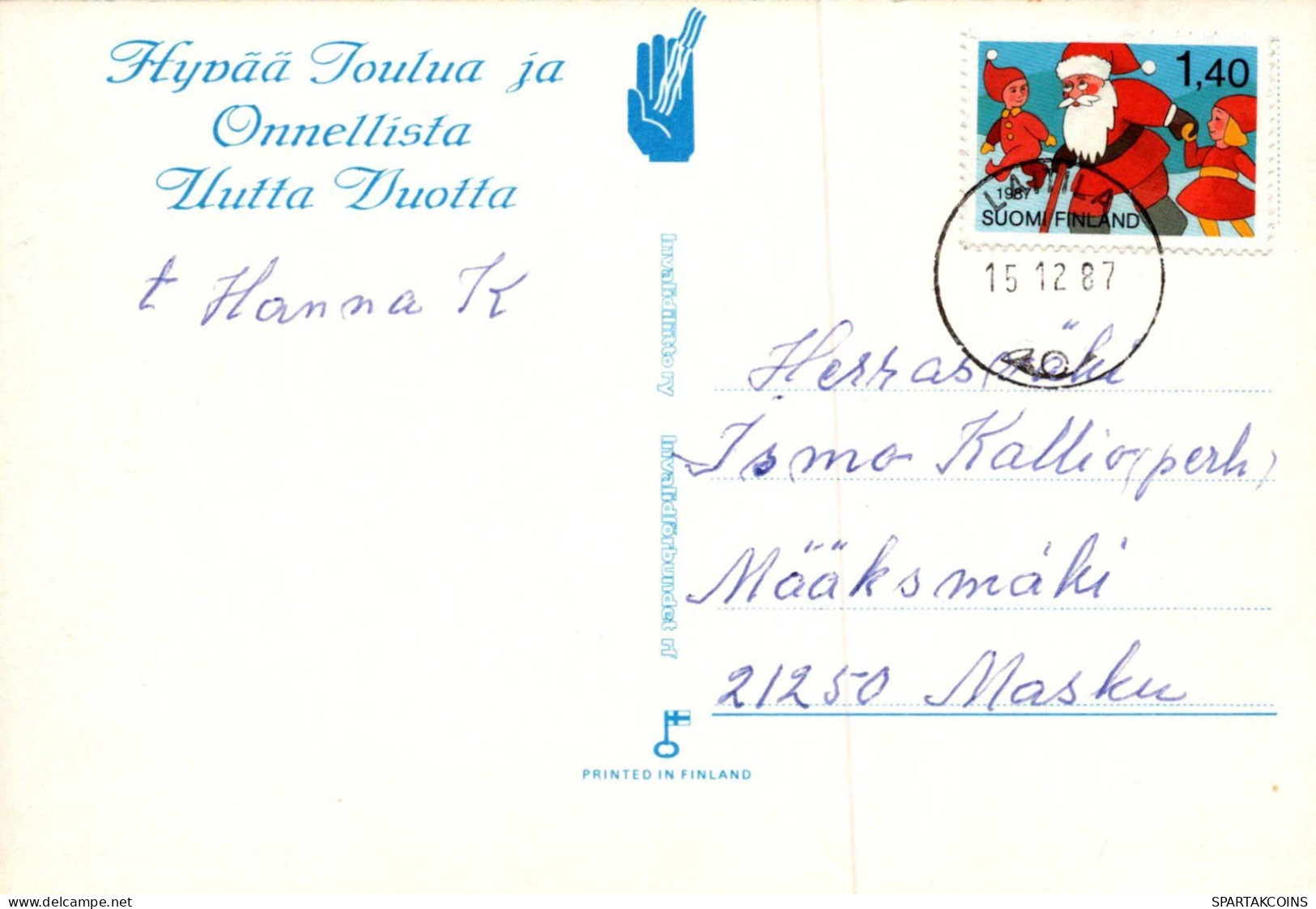 Feliz Año Navidad MUÑECO DE NIEVE Vintage Tarjeta Postal CPSM #PAZ812.ES - Neujahr