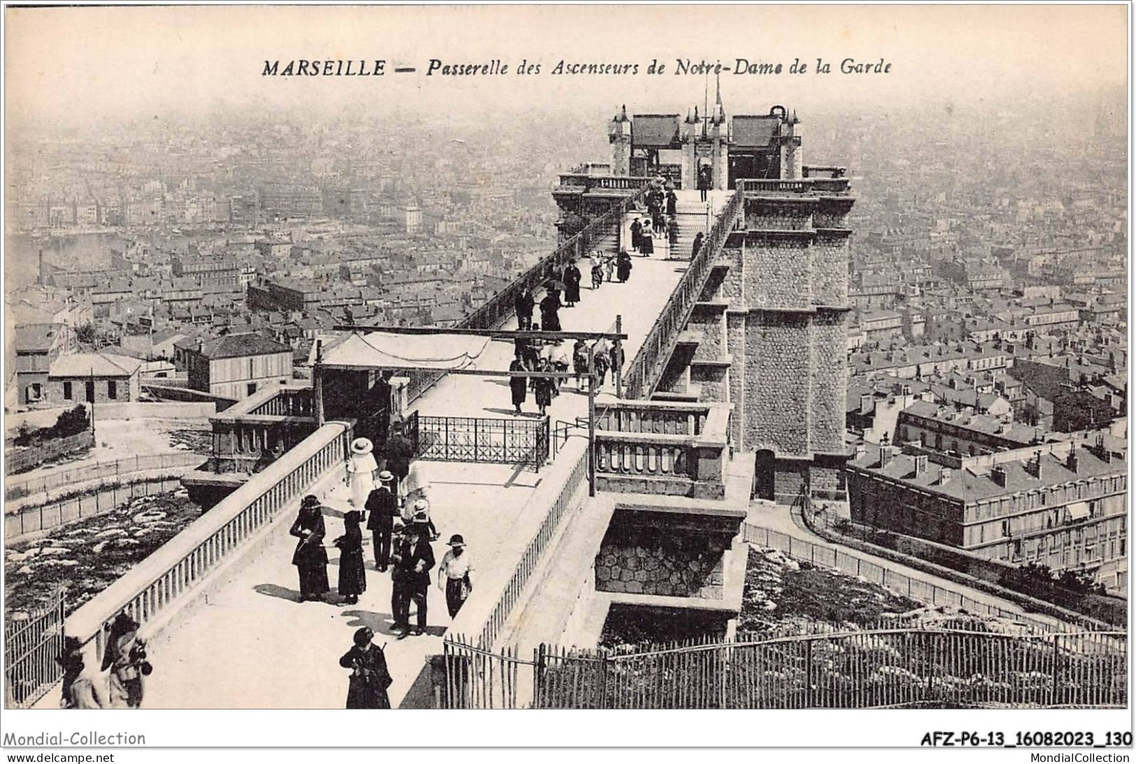 AFZP6-13-0497 - MARSEILLE - Passerelle Des Ascenseurs De Notre-dame De La Garde - Notre-Dame De La Garde, Funicular Y Virgen