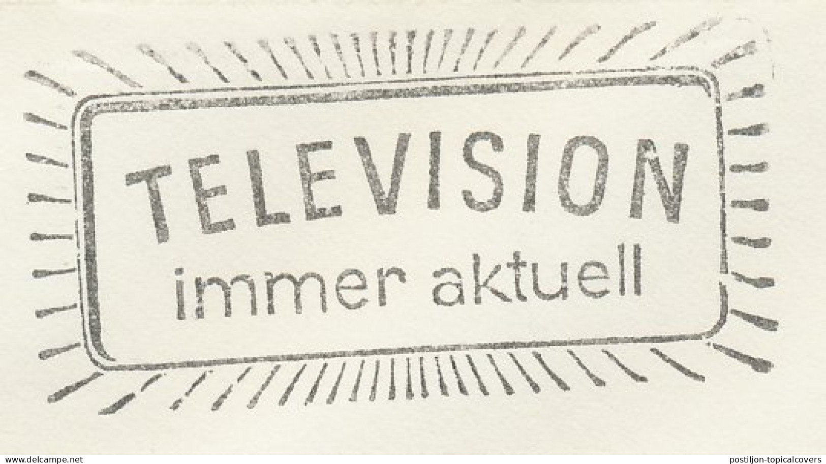 Cover / Postmark Switzerland Television - Ohne Zuordnung