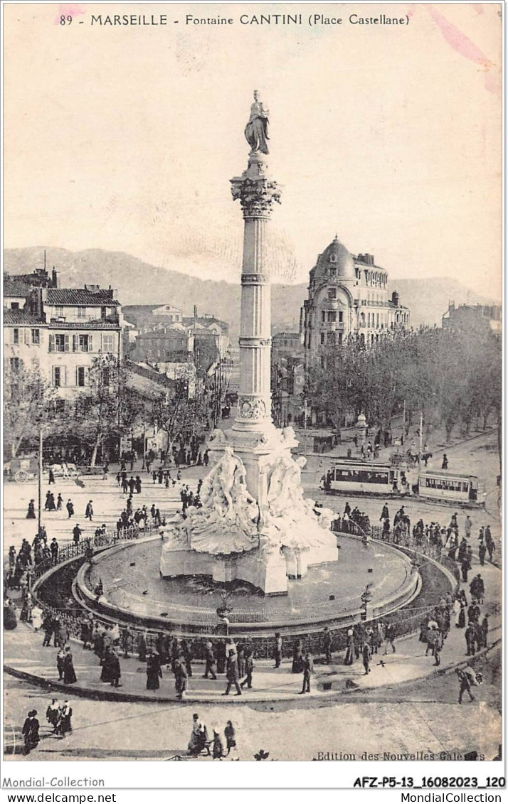 AFZP5-13-0407 - MARSEILLE - Fontaine Cantini - Place Castellane - Castellane, Prado, Menpenti, Rouet