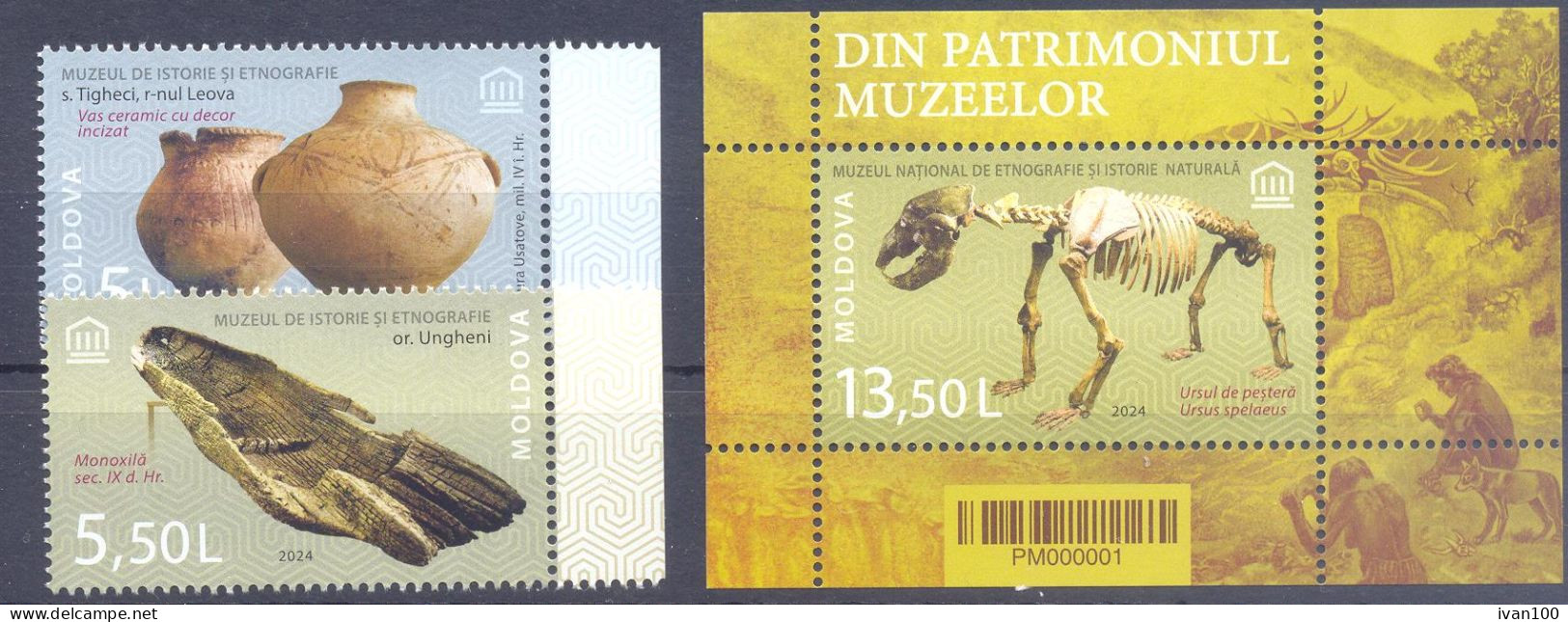 2024. Moldova,  Treasures From The Museums Patrimony, 2v + S/s, Mint/** - Moldavie