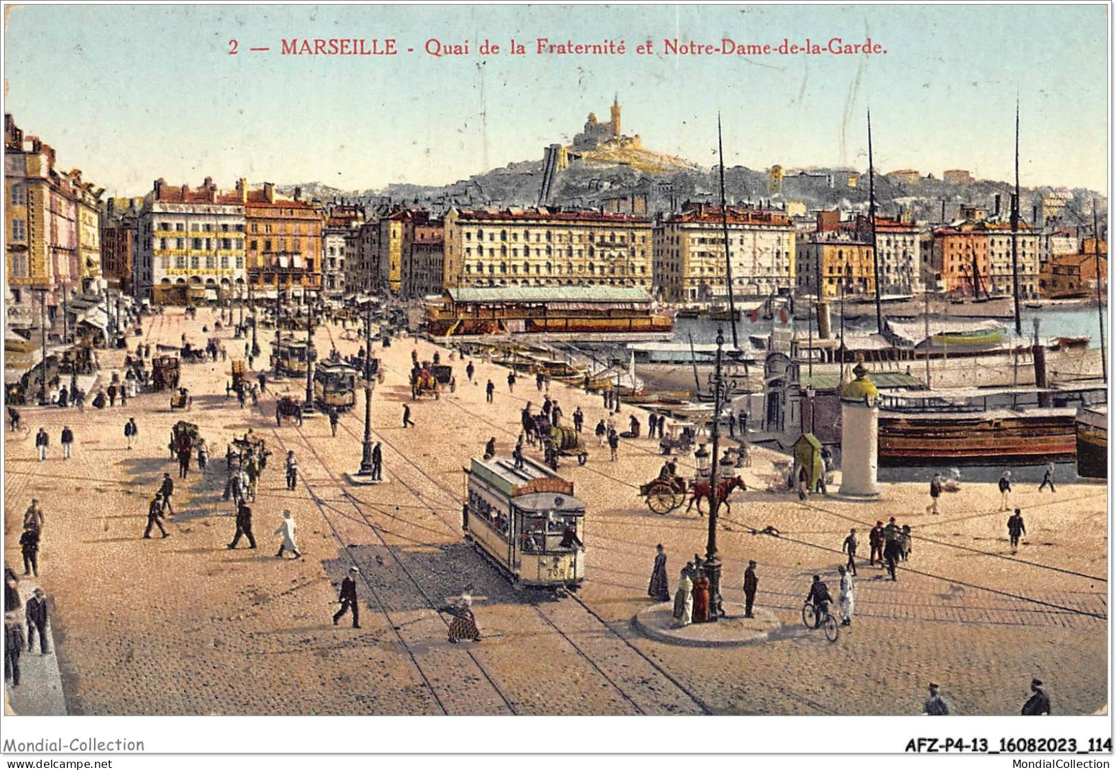 AFZP4-13-0311 - MARSEILLE - Quai De La Fraternité Et Notre-dame-de-la-garde - Notre-Dame De La Garde, Funicular Y Virgen