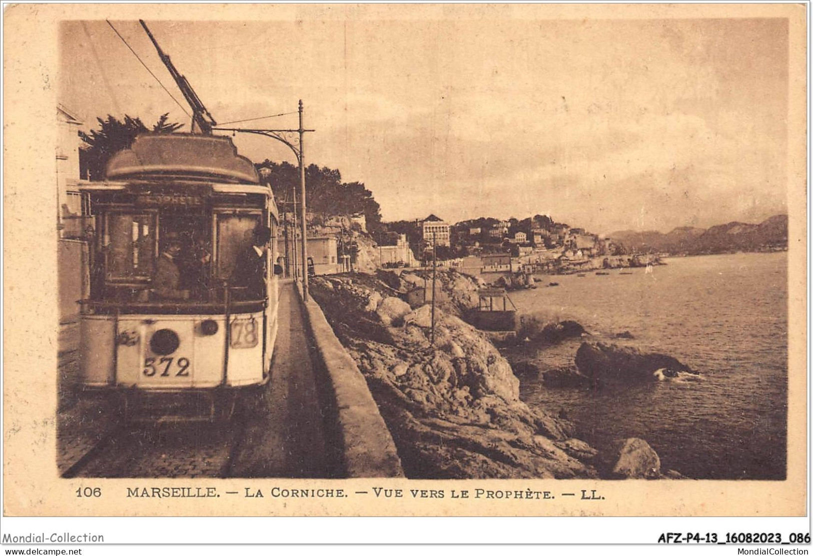 AFZP4-13-0297 - MARSEILLE - La Corniche - Vue Vers Le Prophète - Endoume, Roucas, Corniche, Stranden