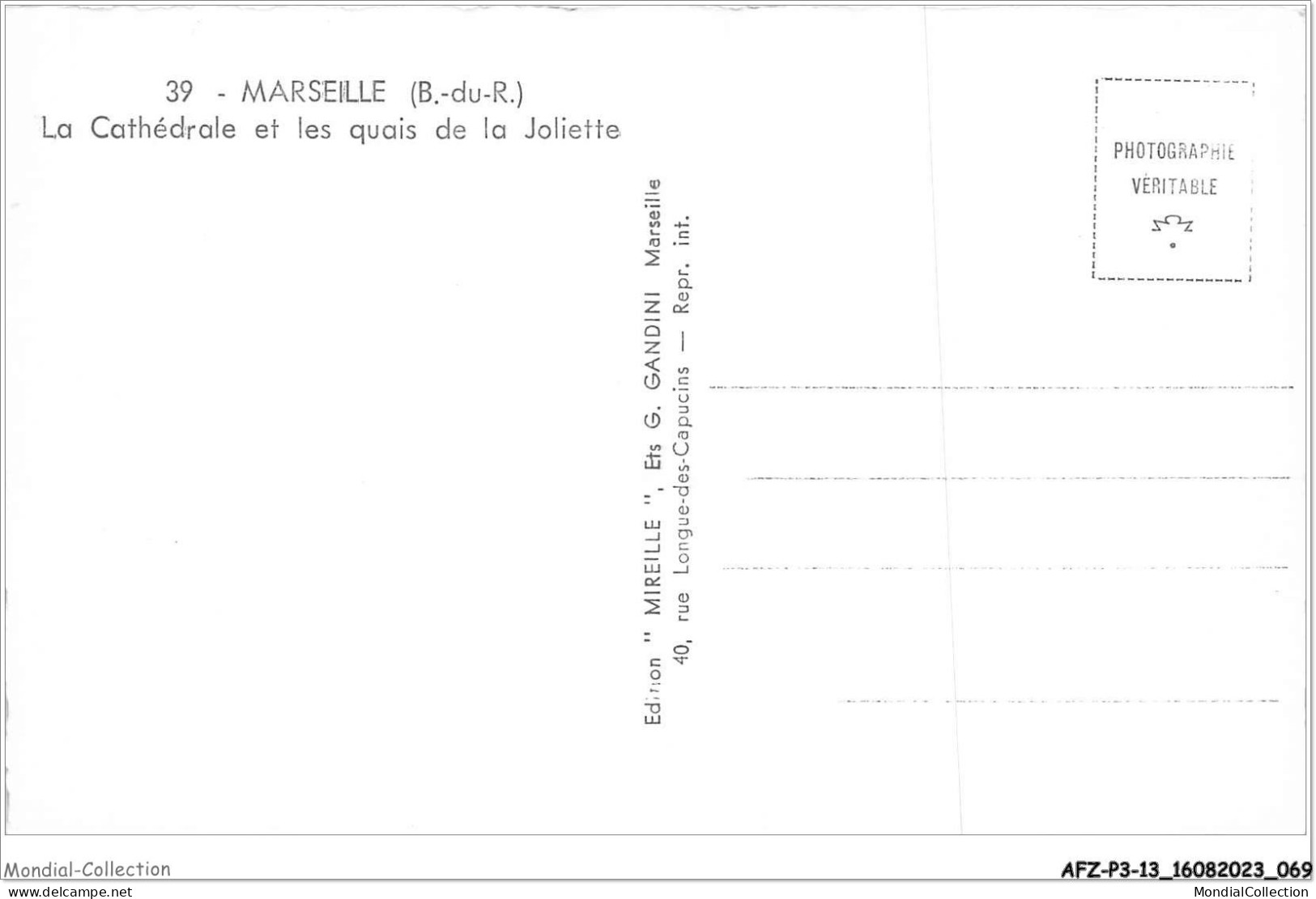 AFZP3-13-0208 - MARSEILLE - La Cathédrale Et Les Quais De La Joliette - Joliette, Zone Portuaire