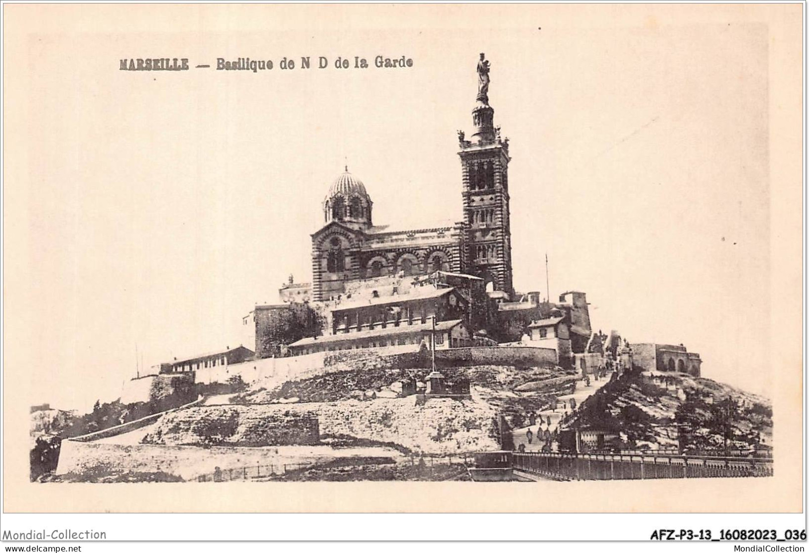 AFZP3-13-0192 - MARSEILLE - Basilique De Notre-dame De La Garde  - Notre-Dame De La Garde, Funicular Y Virgen