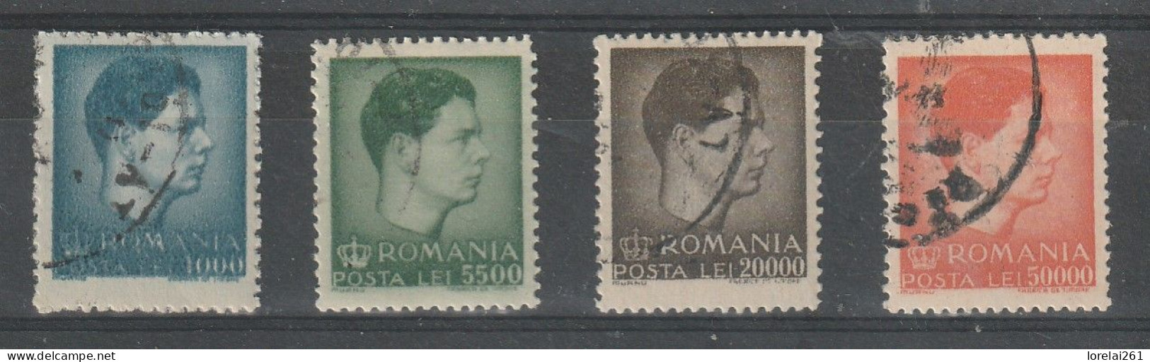 1947 - Roi Mihai Mi No 1033/1036 - Usati