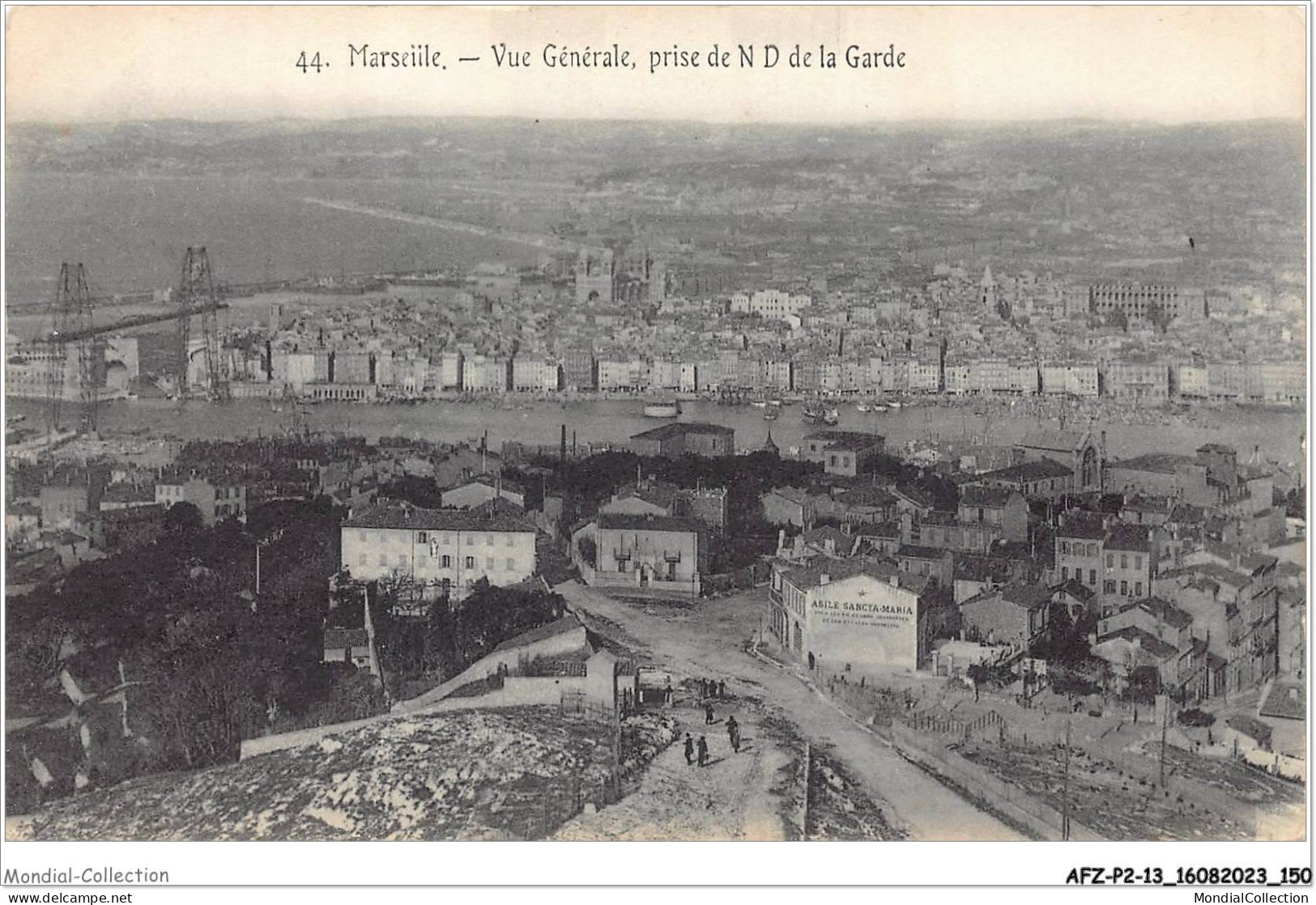 AFZP2-13-0159 - MARSEILLE - Vue Générale - Prise De Notre-dame De La Garde - Notre-Dame De La Garde, Ascenseur