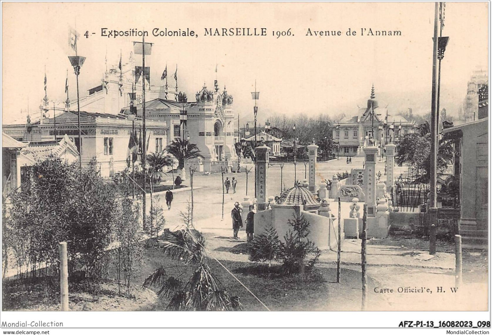 AFZP1-13-0050 - Exposition Coloniale  - MARSEILLE - 1906 - Avenue De L'annam - Colonial Exhibitions 1906 - 1922