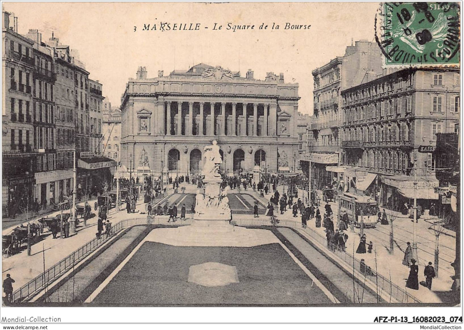 AFZP1-13-0038 - MARSEILLE - Le Square De La Bourse - The Canebière, City Centre
