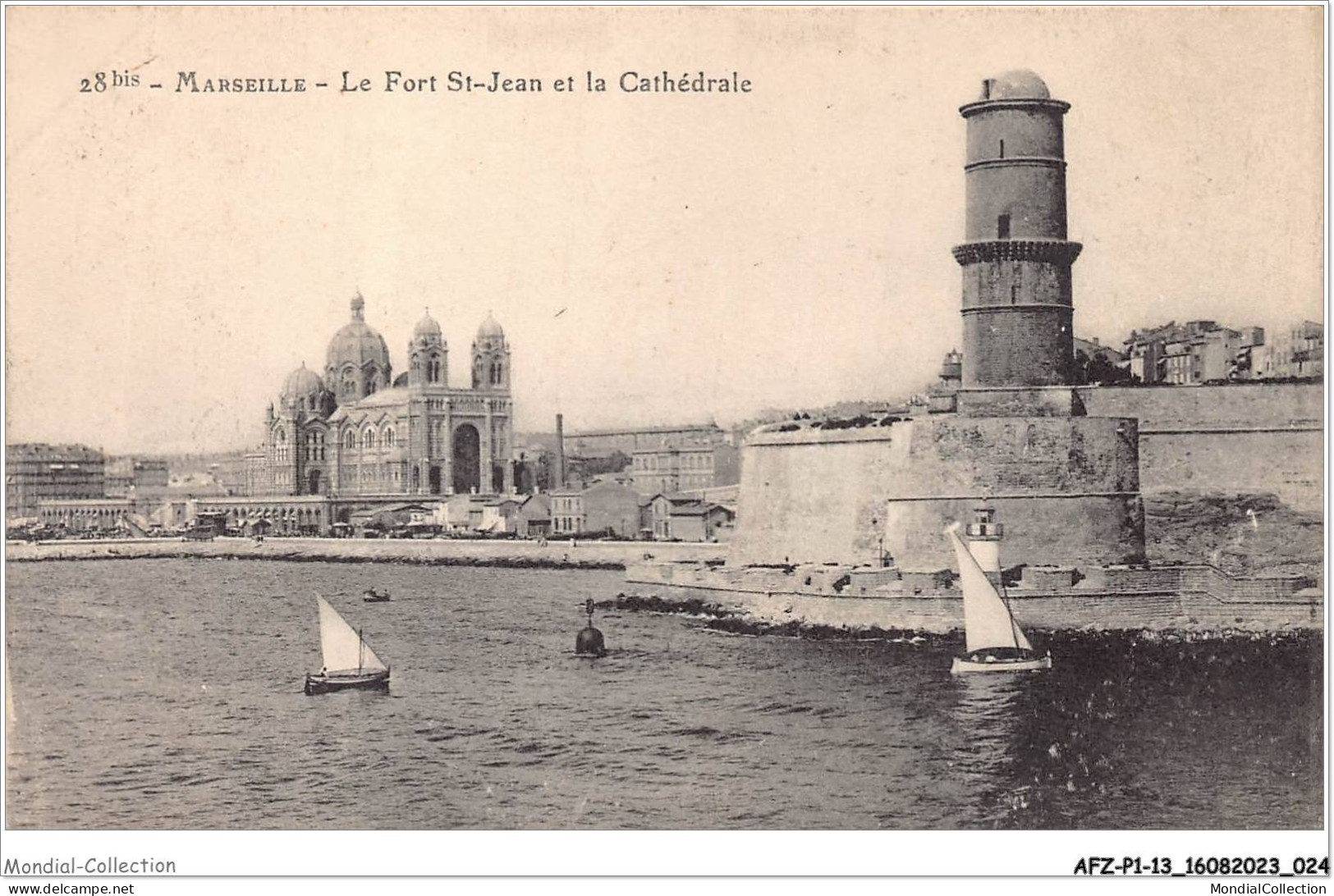 AFZP1-13-0013 - MARSEILLE - Le Fort Saint-jean Et La Cathédrale - Joliette, Zone Portuaire