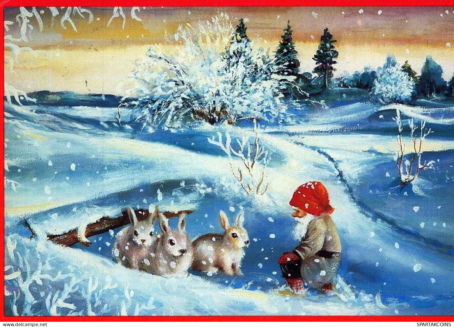 Buon Anno Natale GNOME Vintage Cartolina CPSM #PAY983.IT - Neujahr