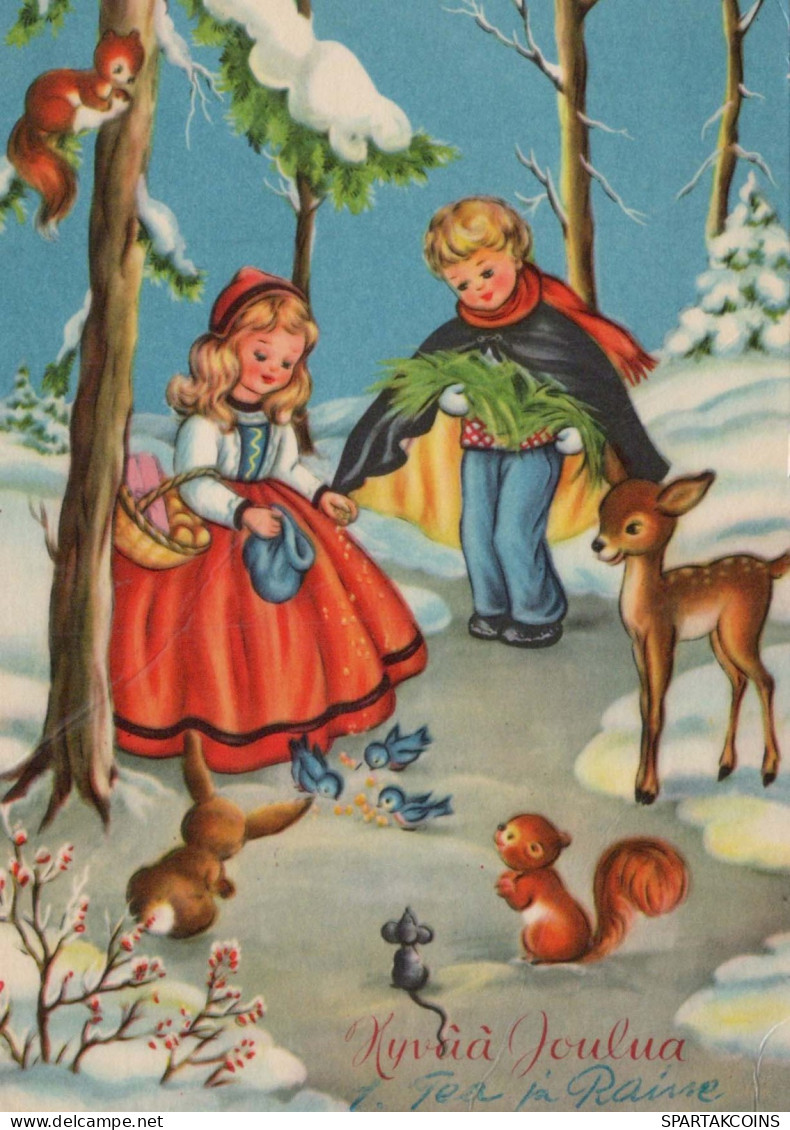 Buon Anno Natale BAMBINO Vintage Cartolina CPSM #PAY917.IT - Neujahr