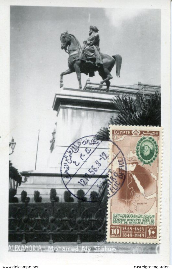 X0605 Egypt, Maximum 1956, Alexandria The Equestrian Statue Of Mohammed Aly - Covers & Documents