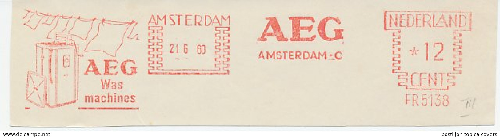 Meter Cut Netherlands 1960 Washing Machine - AEG - Unclassified