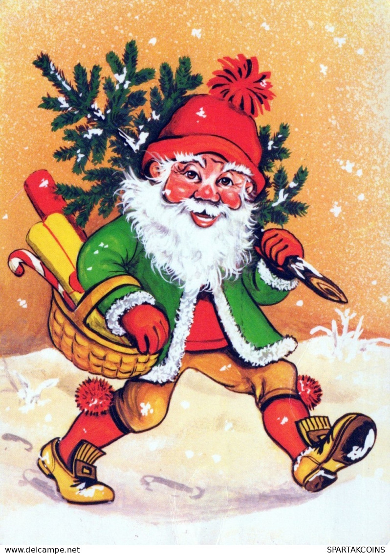BABBO NATALE Natale Vintage Cartolina CPSM #PAK466.IT - Santa Claus