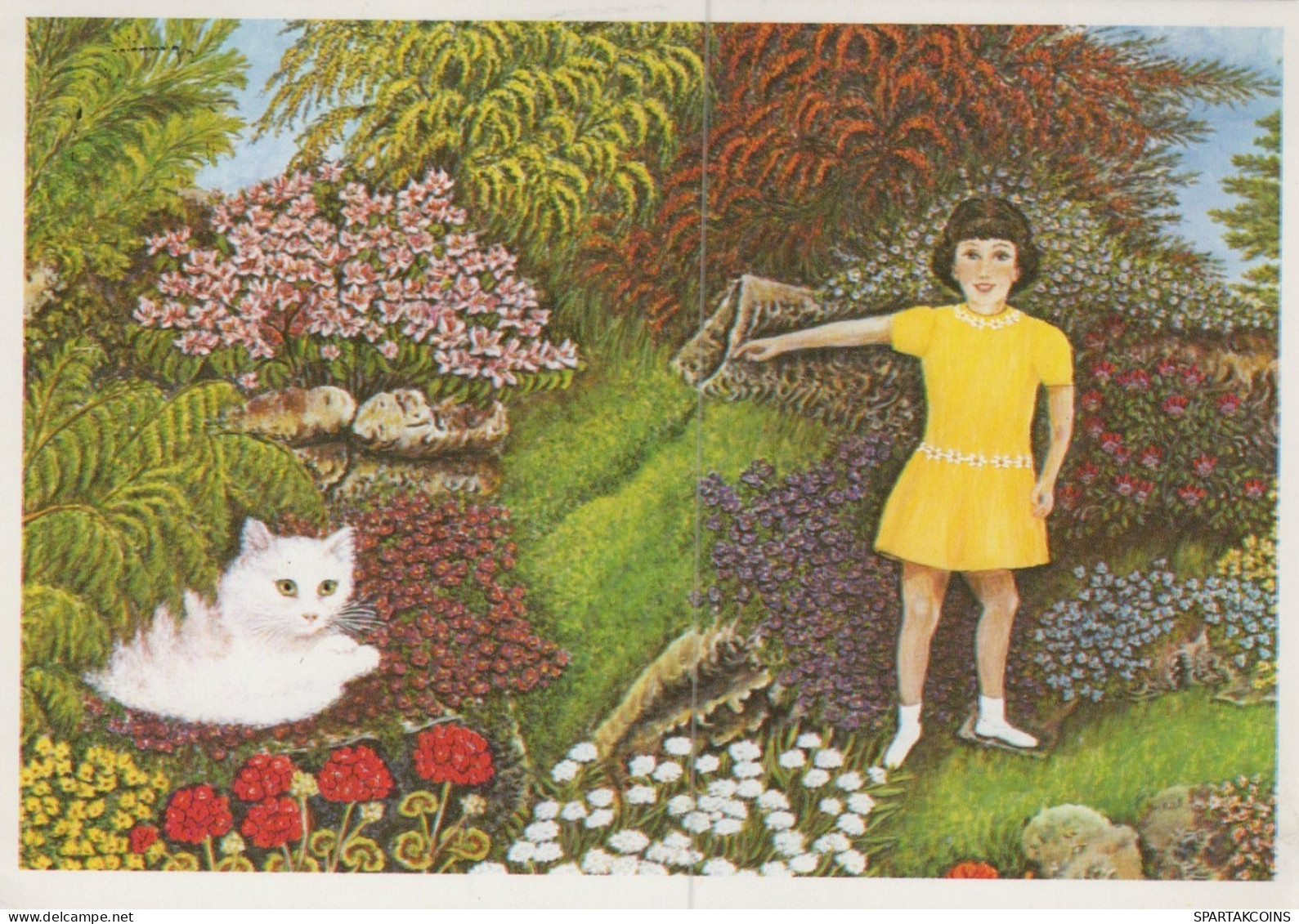 GATTO KITTY Animale Vintage Cartolina CPSM #PAM384.IT - Cats