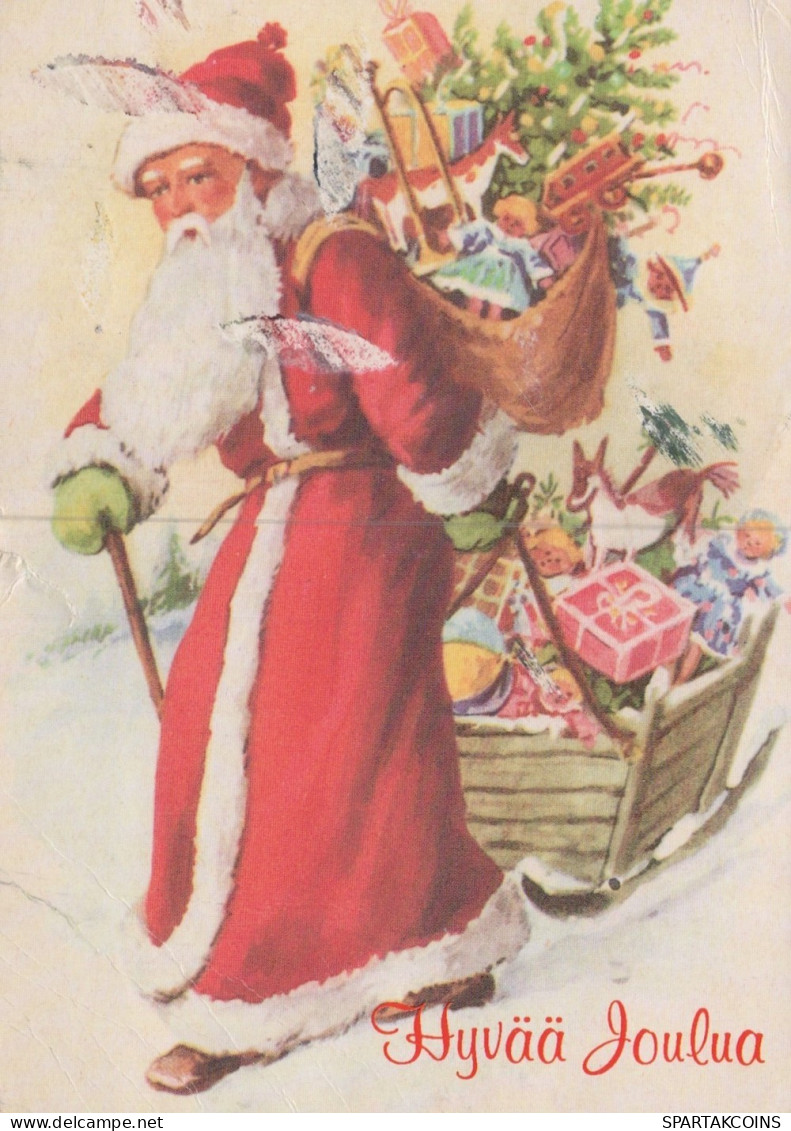 BABBO NATALE Natale Vintage Cartolina CPSM #PAK866.IT - Santa Claus