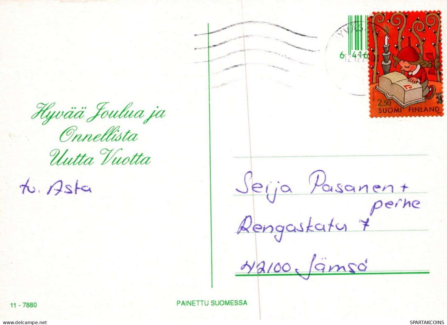 BABBO NATALE BAMBINO Natale Vintage Cartolina CPSM #PAK251.IT - Santa Claus