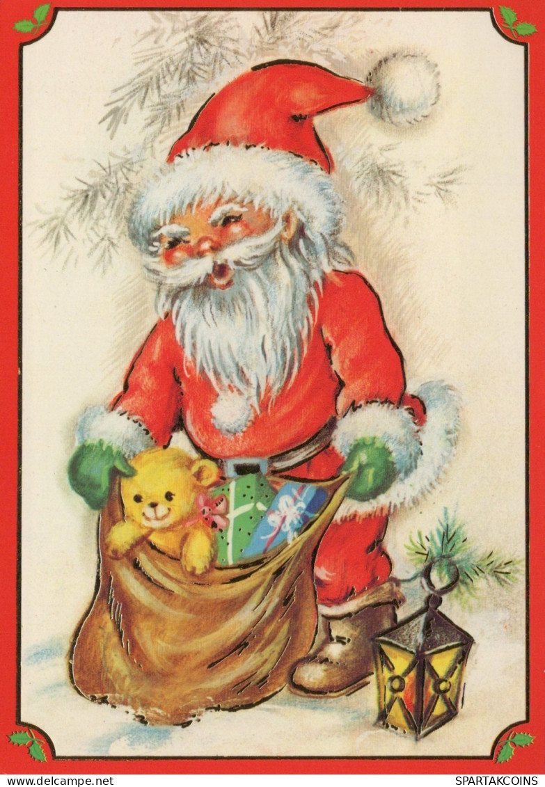 BABBO NATALE Natale Vintage Cartolina CPSM #PAJ620.IT - Santa Claus
