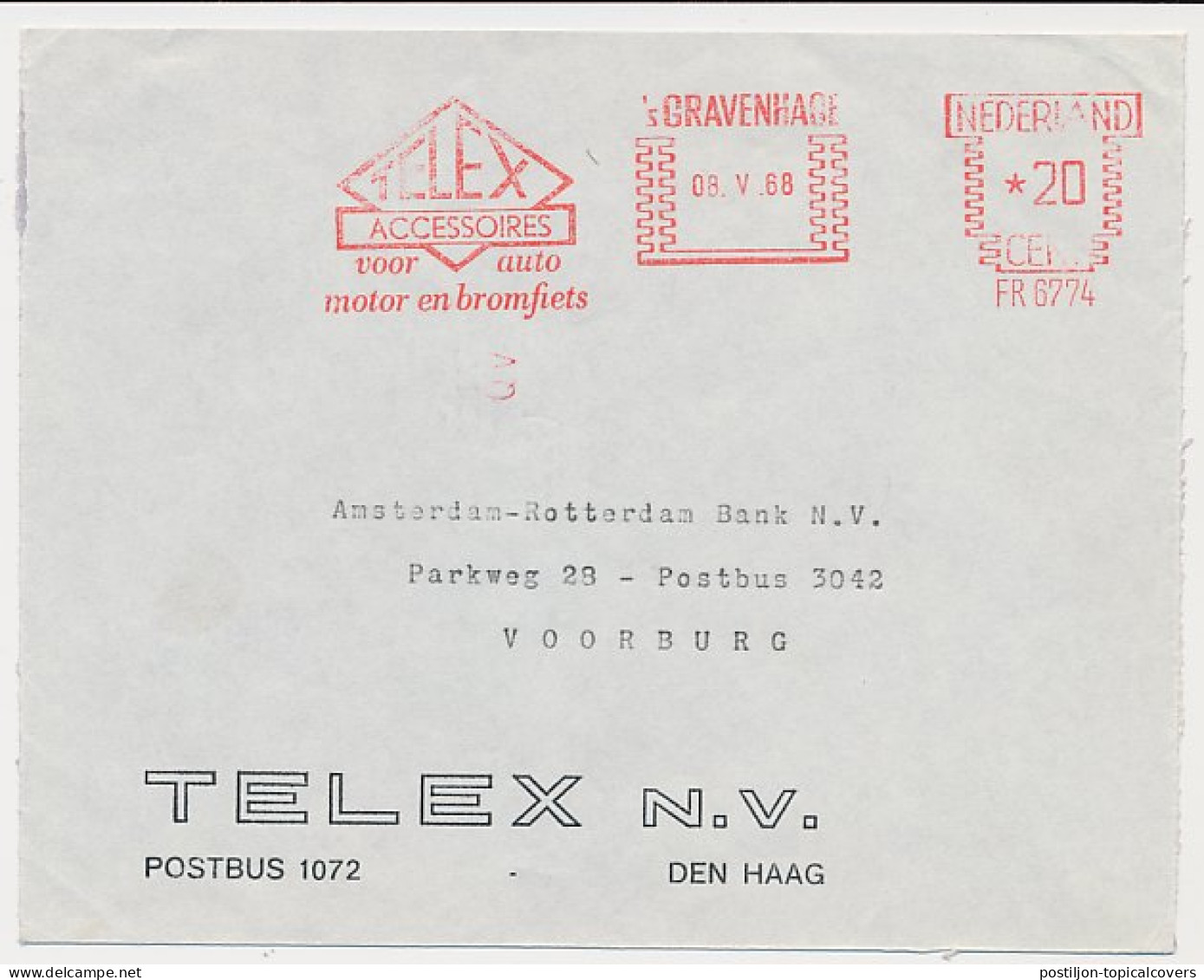 Meter Cover Netherlands 1968 Telex - Car Motor And Moped Accessories - Motorräder