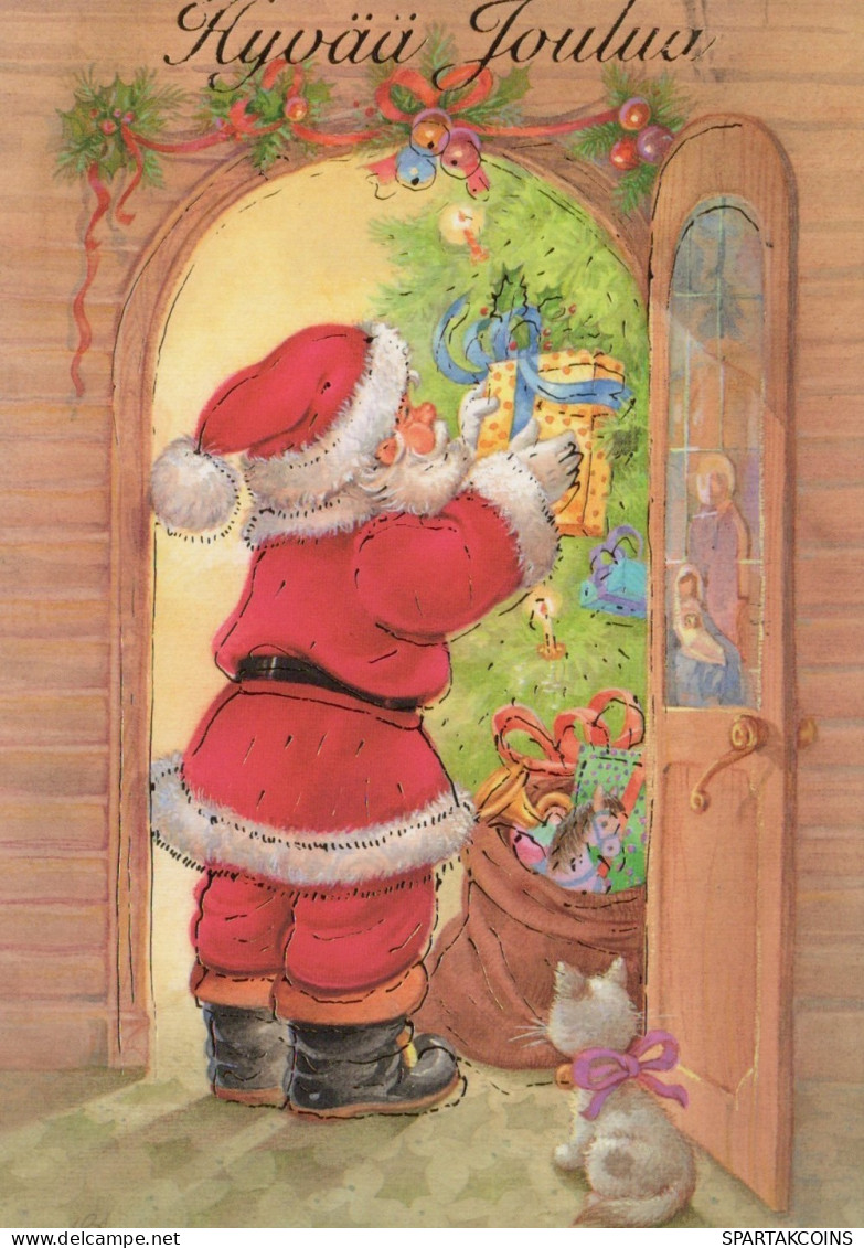 BABBO NATALE Natale Vintage Cartolina CPSM #PAJ552.IT - Santa Claus