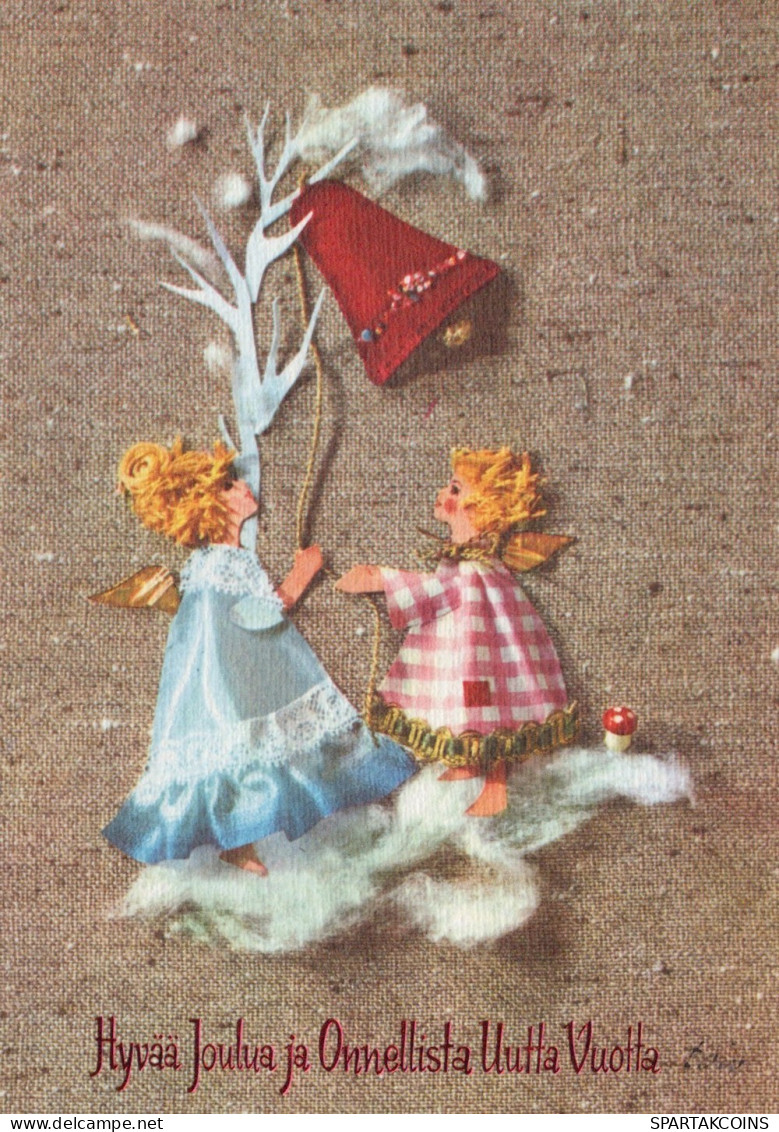 ANGELO Buon Anno Natale Vintage Cartolina CPSM #PAH970.IT - Anges