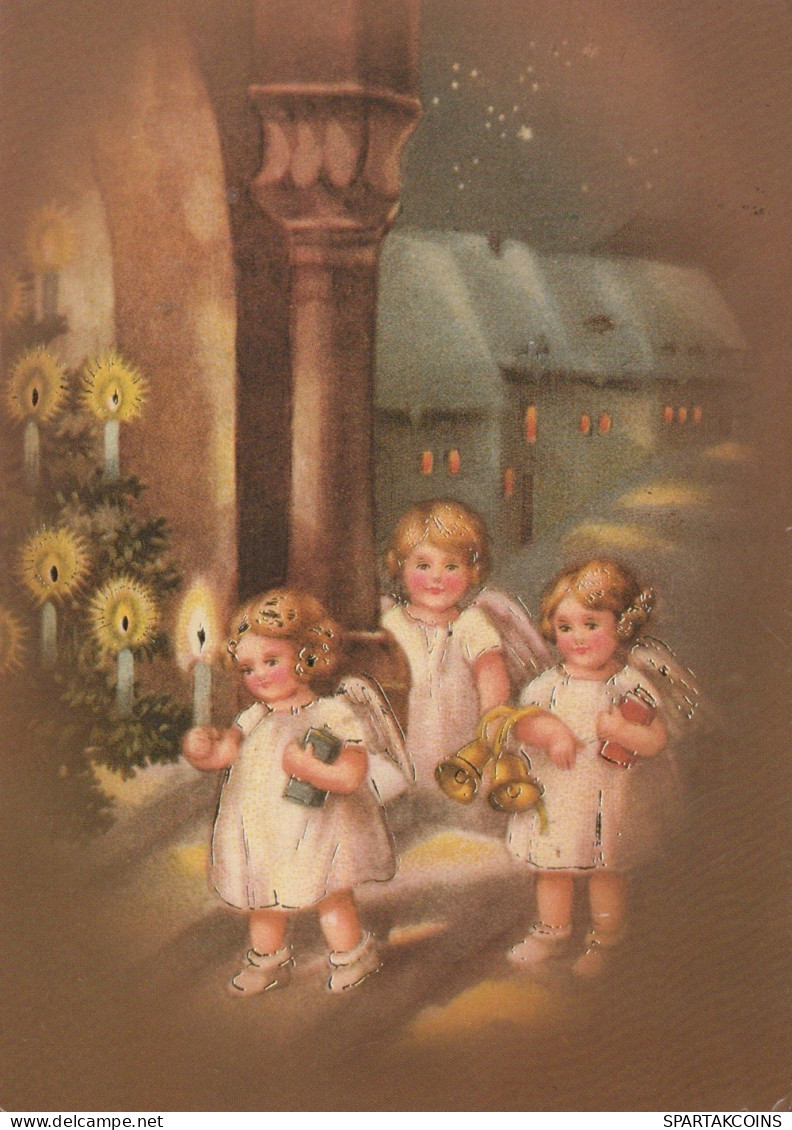 ANGELO Buon Anno Natale Vintage Cartolina CPSM #PAH598.IT - Anges