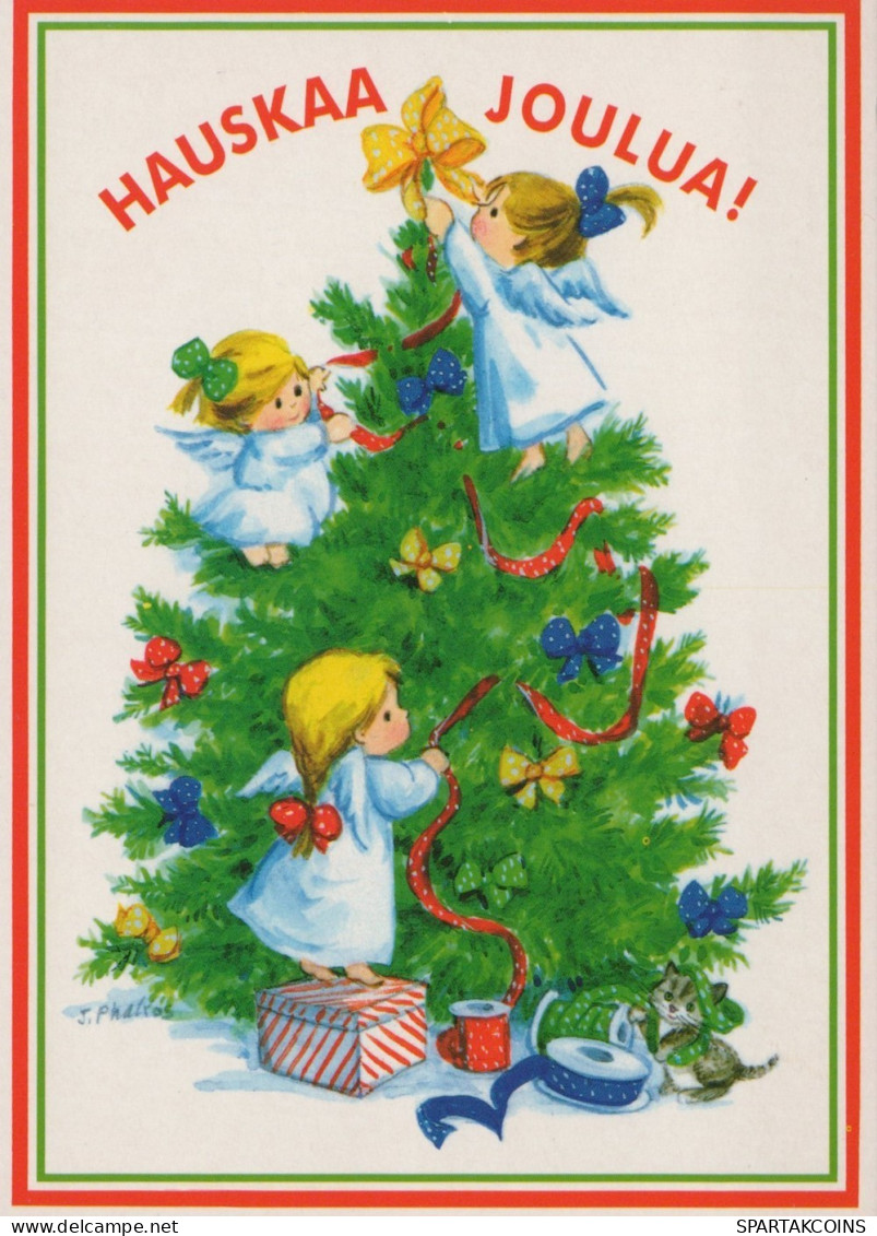 ANGELO Buon Anno Natale Vintage Cartolina CPSM #PAH414.IT - Angels