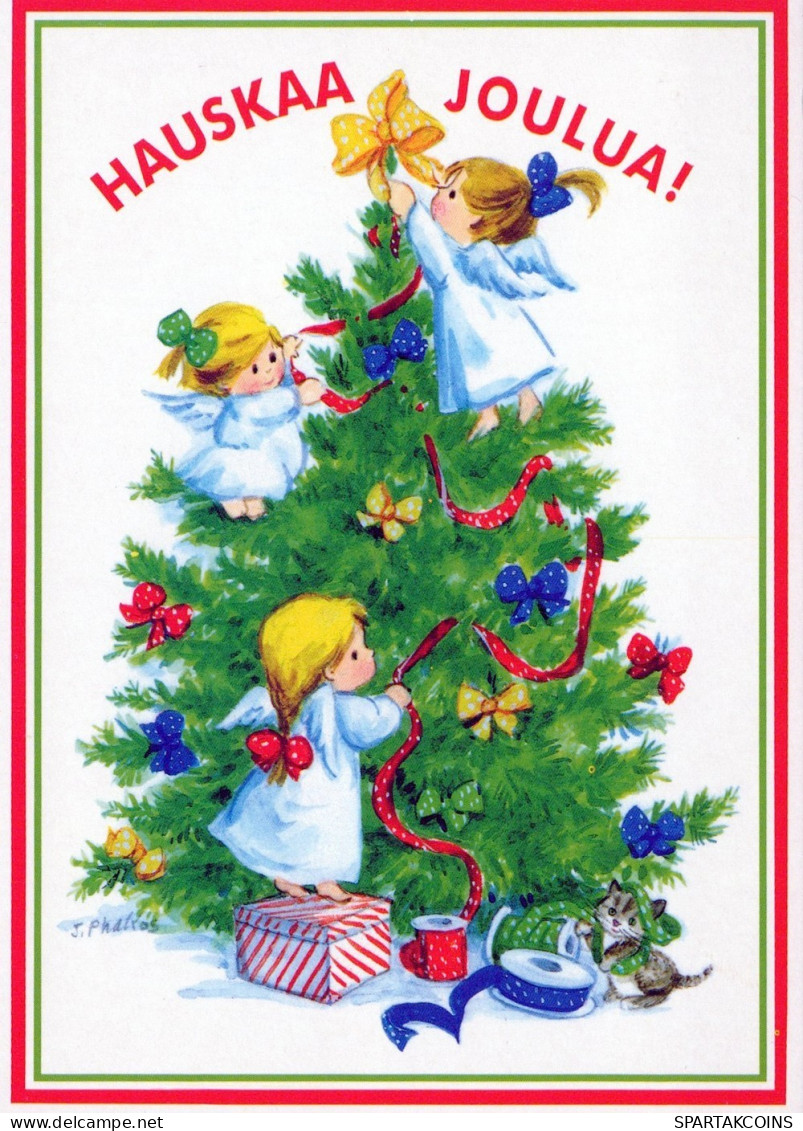 ANGELO Buon Anno Natale Vintage Cartolina CPSM #PAH414.IT - Angels