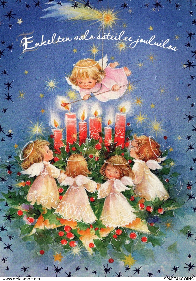 ANGELO Buon Anno Natale Vintage Cartolina CPSM #PAH476.IT - Angels