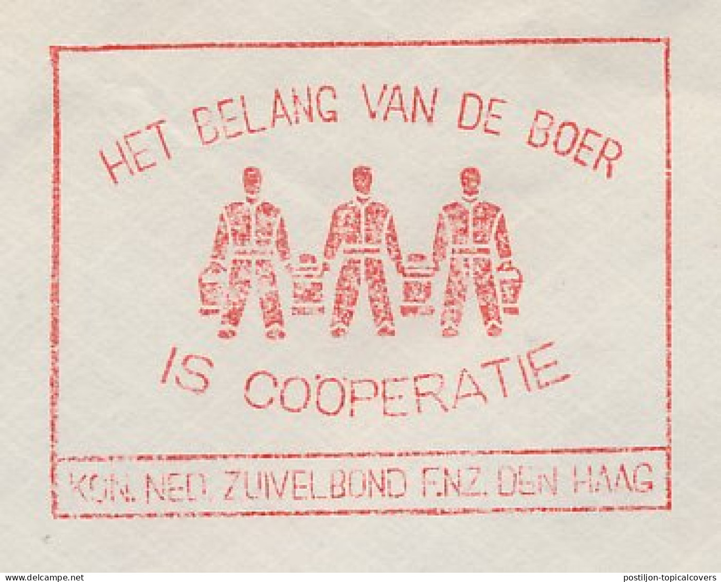 Meter Cover Netherlands 1963 Royal Dutch Dairy Association - Milkman - Ernährung