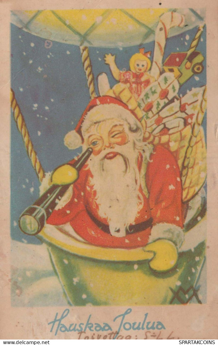 WEIHNACHTSMANN SANTA CLAUS Neujahr Weihnachten Vintage Ansichtskarte Postkarte CPSMPF #PKG303.DE - Santa Claus