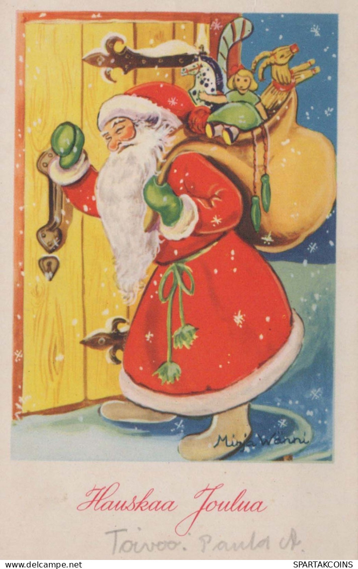 WEIHNACHTSMANN SANTA CLAUS Neujahr Weihnachten Vintage Ansichtskarte Postkarte CPSMPF #PKG366.DE - Santa Claus