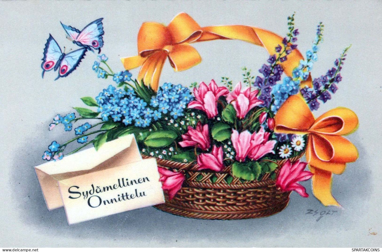 FLOWERS Vintage Ansichtskarte Postkarte CPA #PKE578.DE - Fleurs