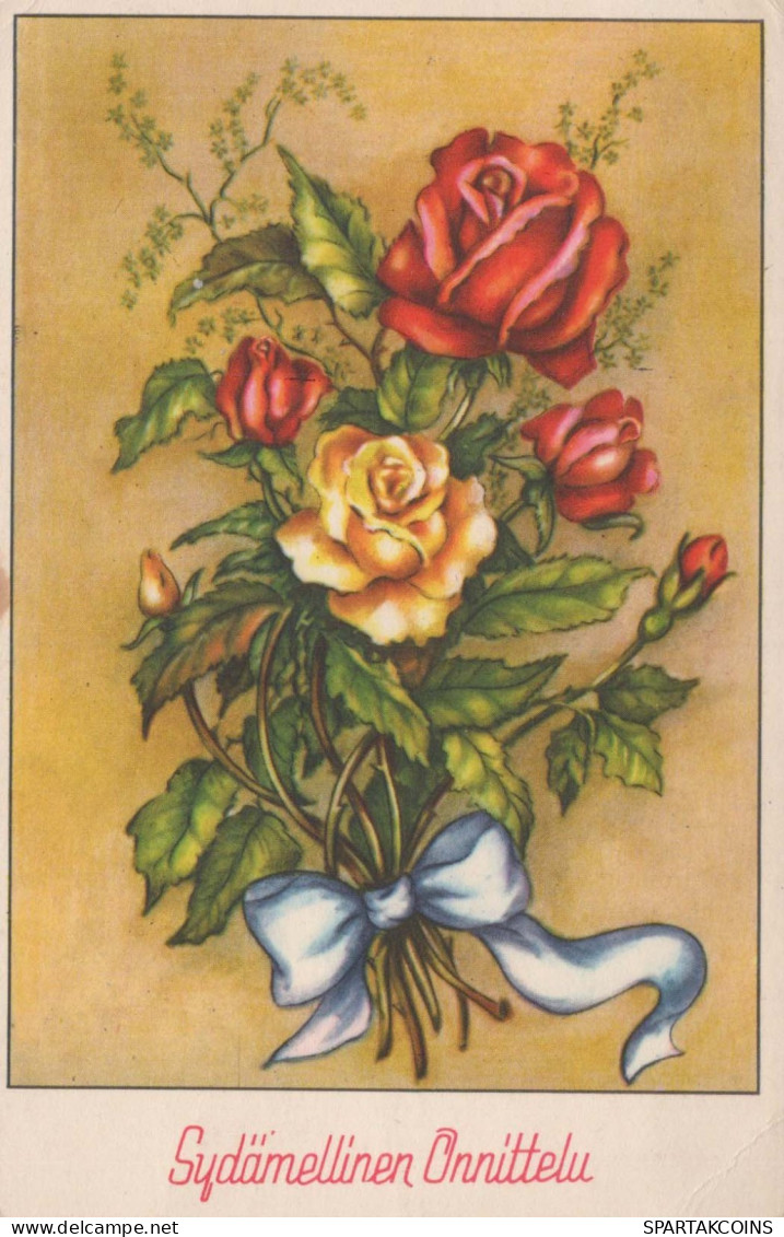FLOWERS Vintage Ansichtskarte Postkarte CPA #PKE639.DE - Fleurs