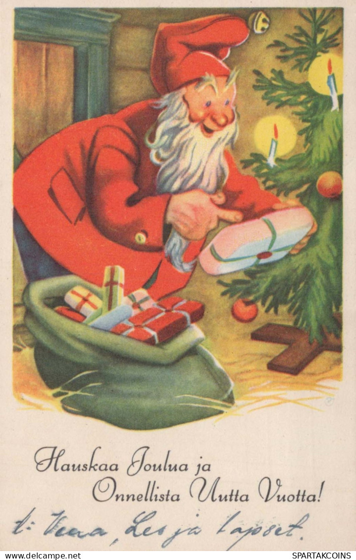 Neujahr Weihnachten GNOME Vintage Ansichtskarte Postkarte CPSMPF #PKD375.DE - Nieuwjaar